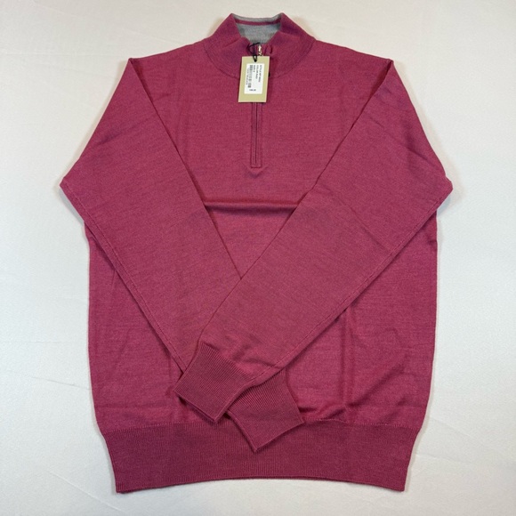 Peter Millar Crown Soft 1/4 Zip Pullover Size Small Pink NWT $198